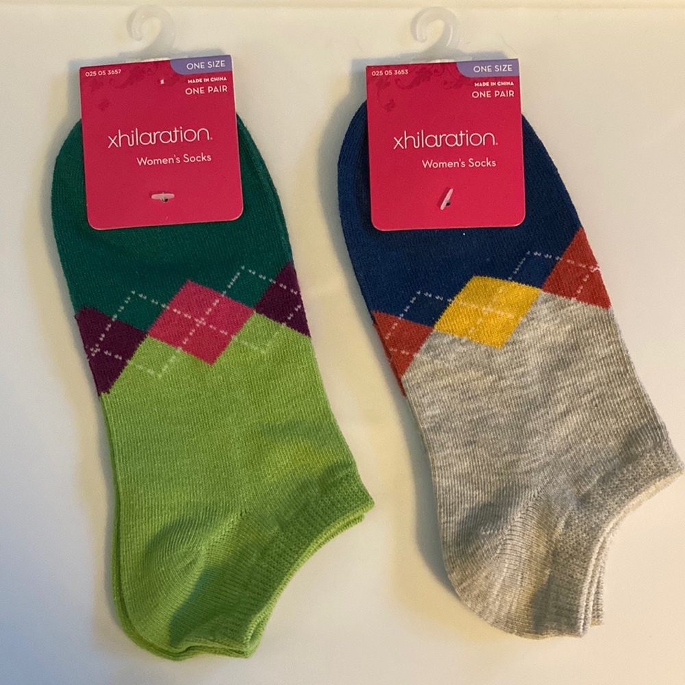 NWT two pairs of Xhilaration argyle women’s socks